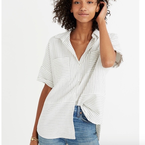 Madewell Tops - Madewell Flannel Courier Shirt in Stripe
